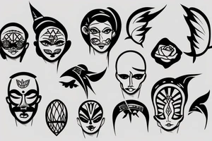 Imprisoned head tattoo idea