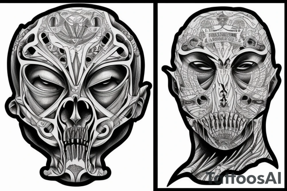 Head in a prison tattoo idea
