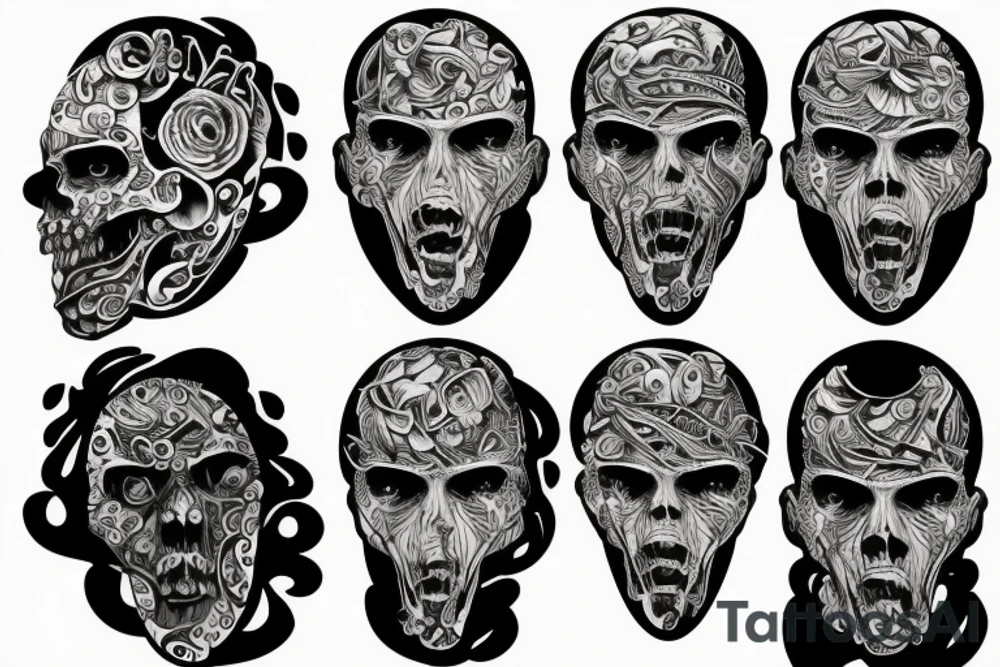 Head in a prison tattoo idea