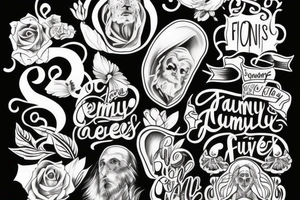 Family is forever but god is eternal tattoo idea