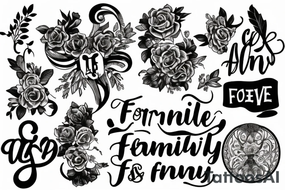 Family is forever but god is eternal tattoo idea
