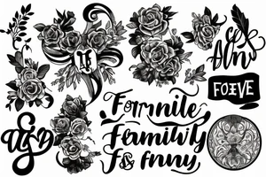 Family is forever but god is eternal tattoo idea