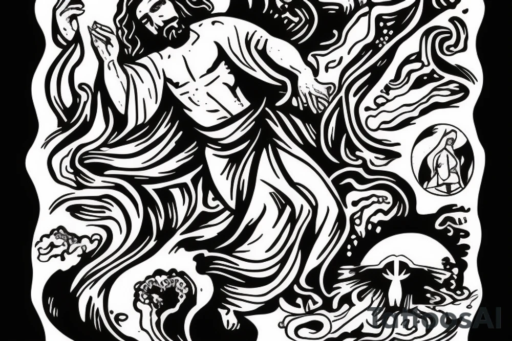 Jesus calming the storm tattoo idea