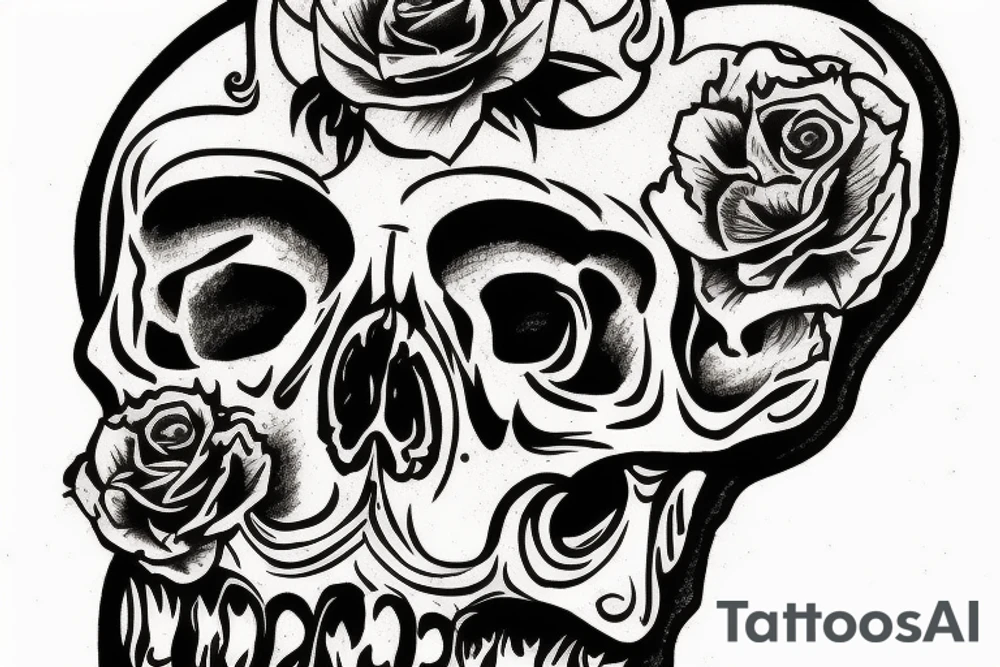 Skull tattoo idea