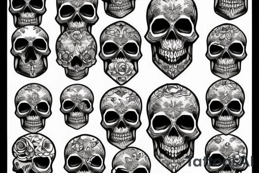 Skull tattoo idea