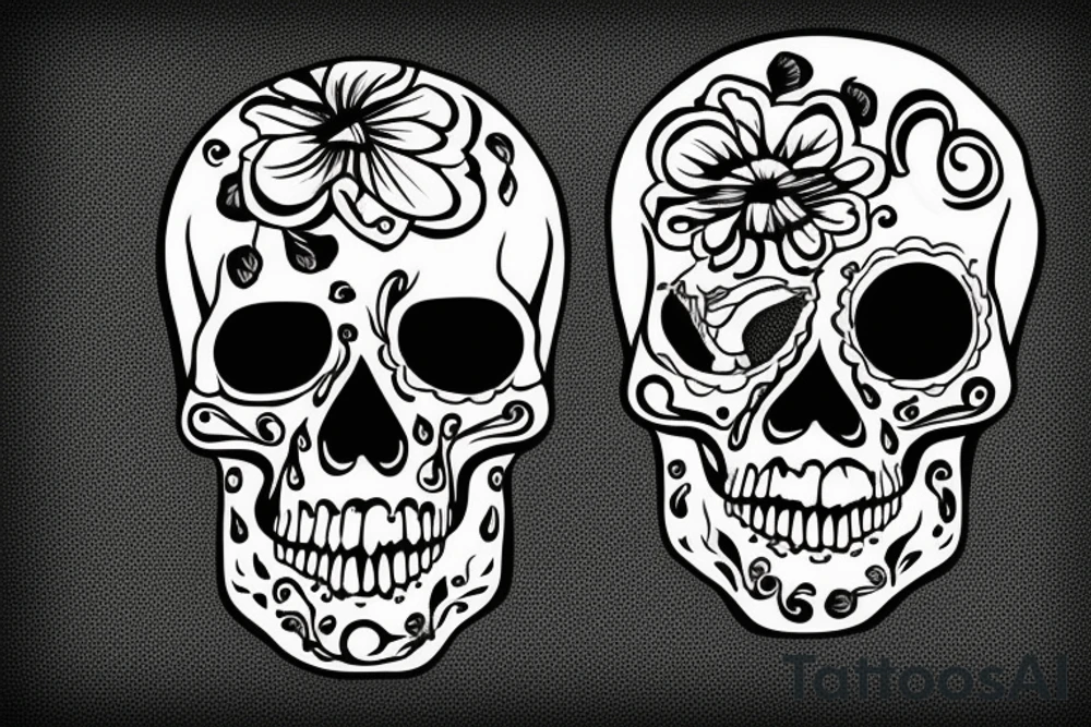 Skull tattoo idea