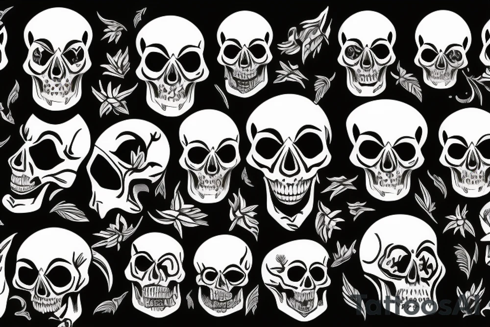 Skull scarry tattoo idea