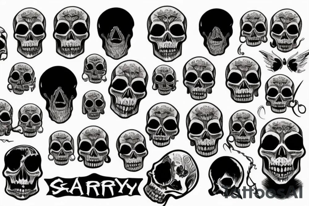 Skull scarry tattoo idea