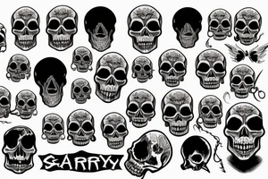 Skull scarry tattoo idea