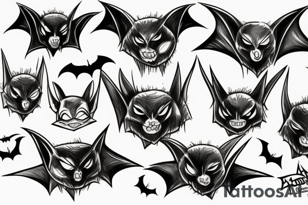 Bat scarry tattoo idea