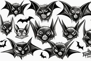 Bat scarry tattoo idea