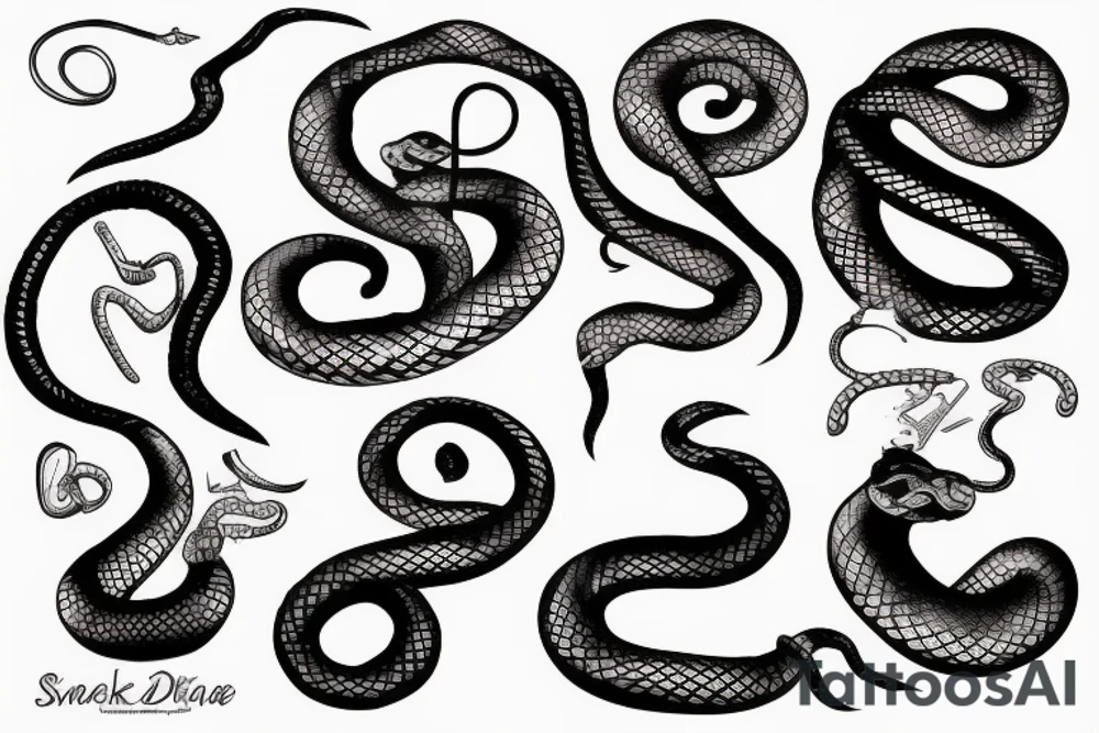 Wine and snake tattoo idea