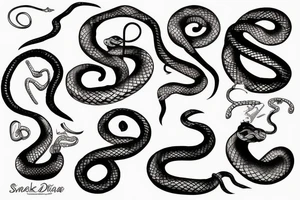 Wine and snake tattoo idea