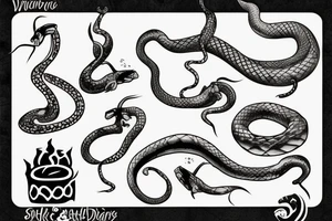 Wine and snake tattoo idea