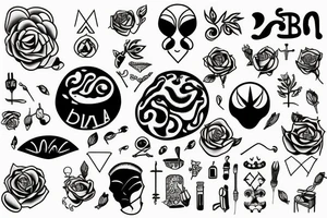 meble z kwiatami na laptopie tattoo idea