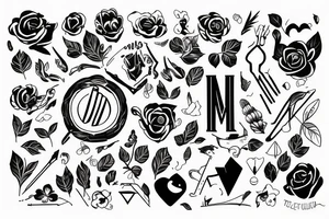 meble z kwiatami na laptopie tattoo idea