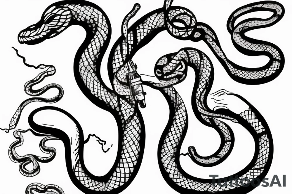 Glass of winę 
with snake tattoo idea