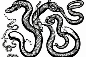Glass of winę 
with snake tattoo idea