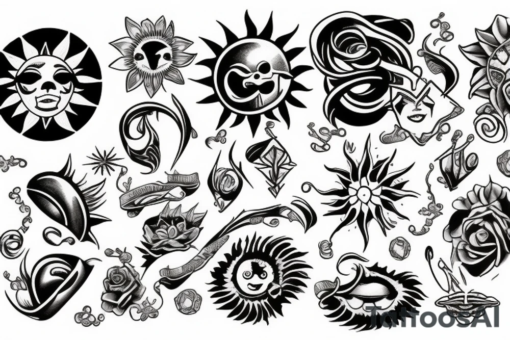 sun tattoo idea