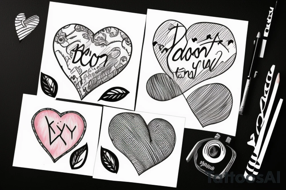 Broken heart with a taylor swift lyric tattoo idea