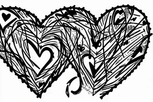 Broken heart with barbed wire tattoo idea
