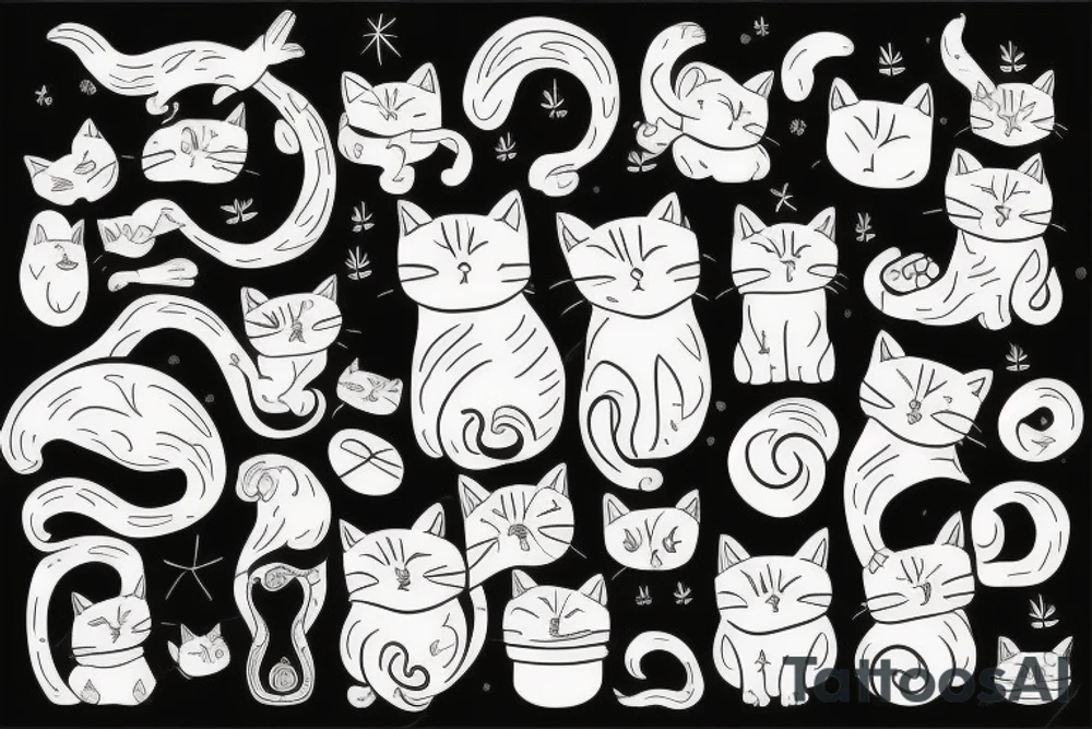 small cat tattoo idea