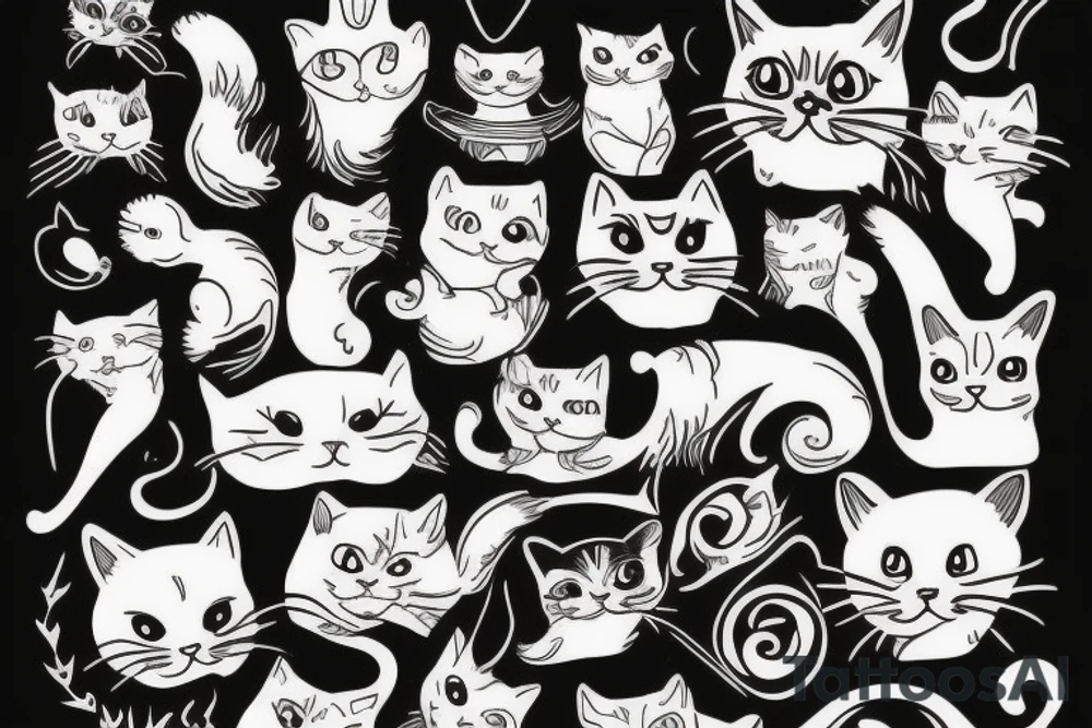 small cat tattoo idea
