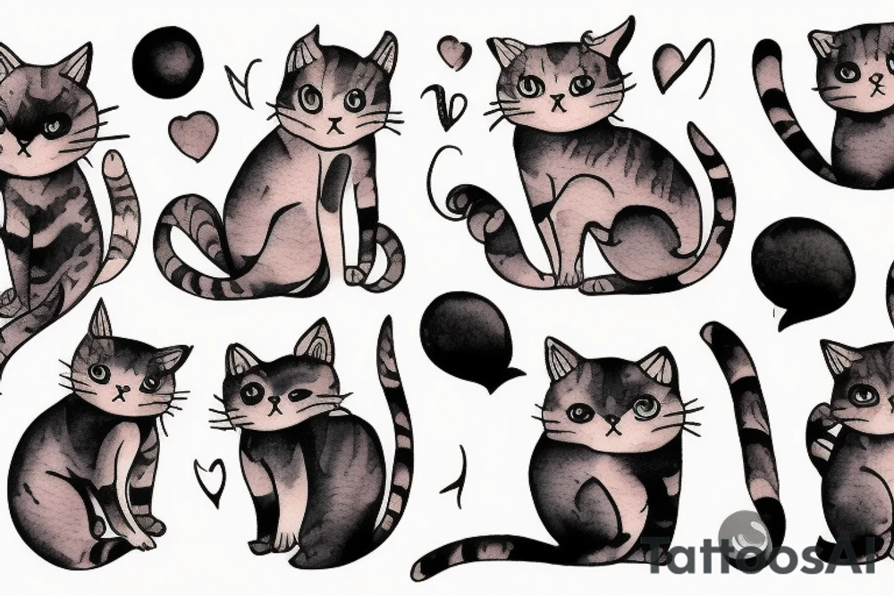 small cat tattoo idea