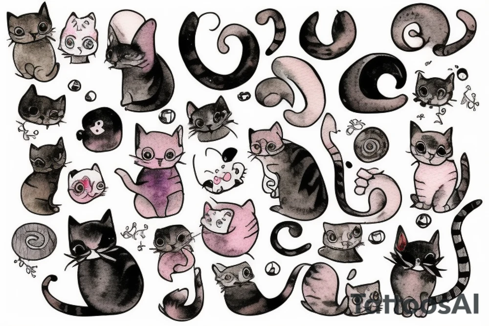 small cat tattoo idea