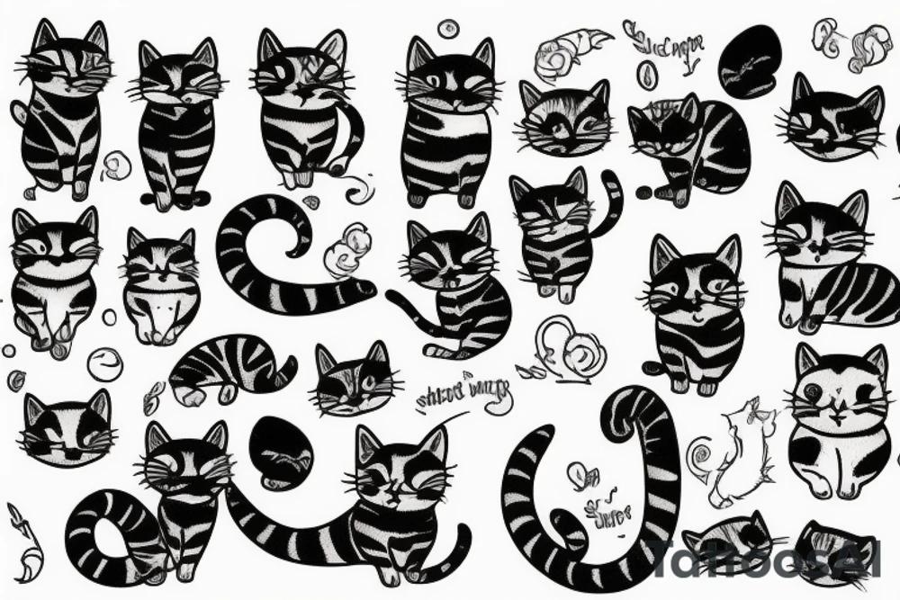 small cat tattoo idea