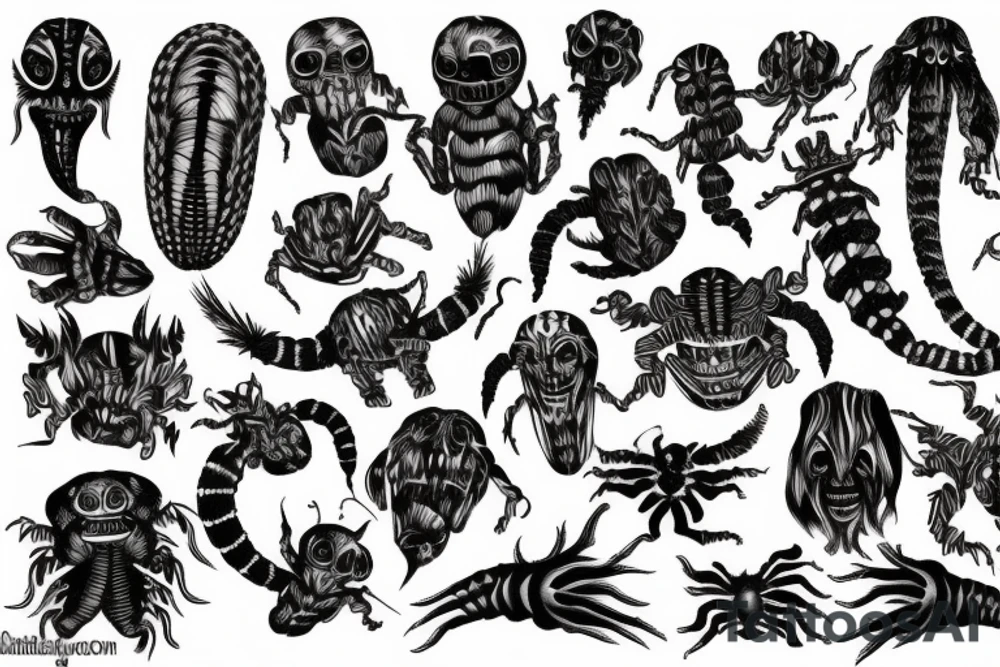 scolopendra, nightmare, scarry, ugly tattoo idea