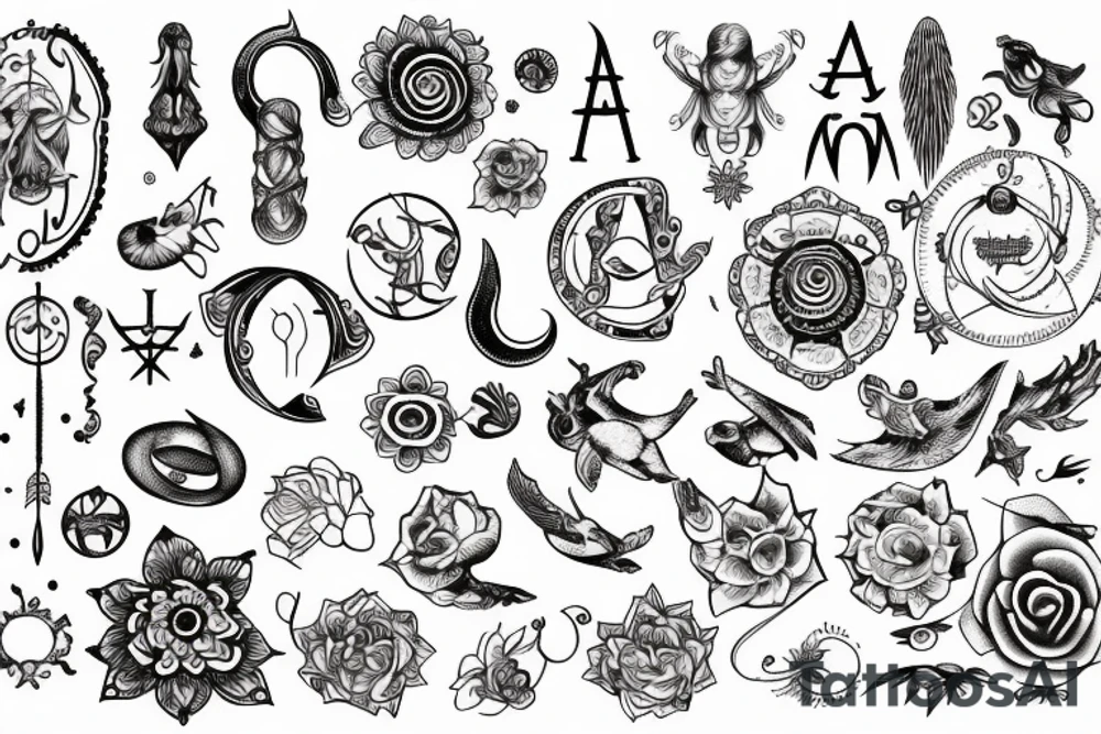 Astrology magical tattoo idea