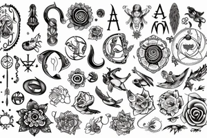 Astrology magical tattoo idea