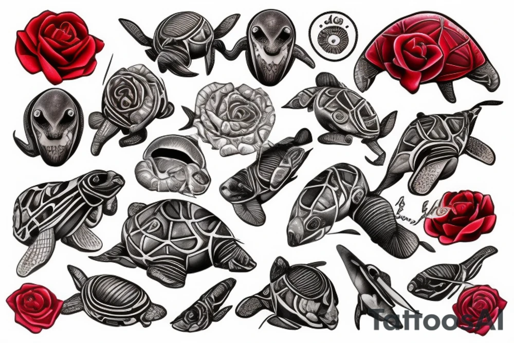 Red turtle tattoo idea