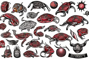 Red turtle tattoo idea