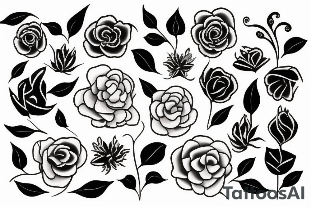 Big flower tattoo idea