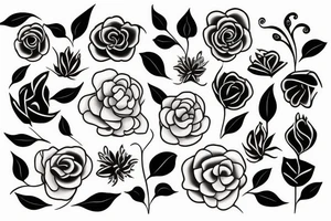 Big flower tattoo idea