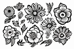 Big flower tattoo idea