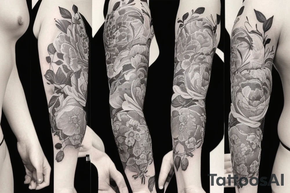Big flower tattoo idea