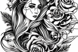 Big flower tattoo idea