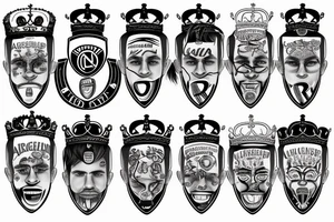 Arsenal canoon with real madrid crown tattoo idea