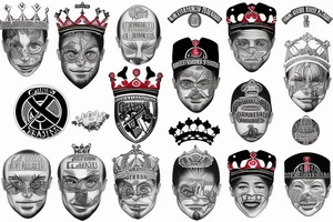 Arsenal canon with real madrid crown tattoo idea