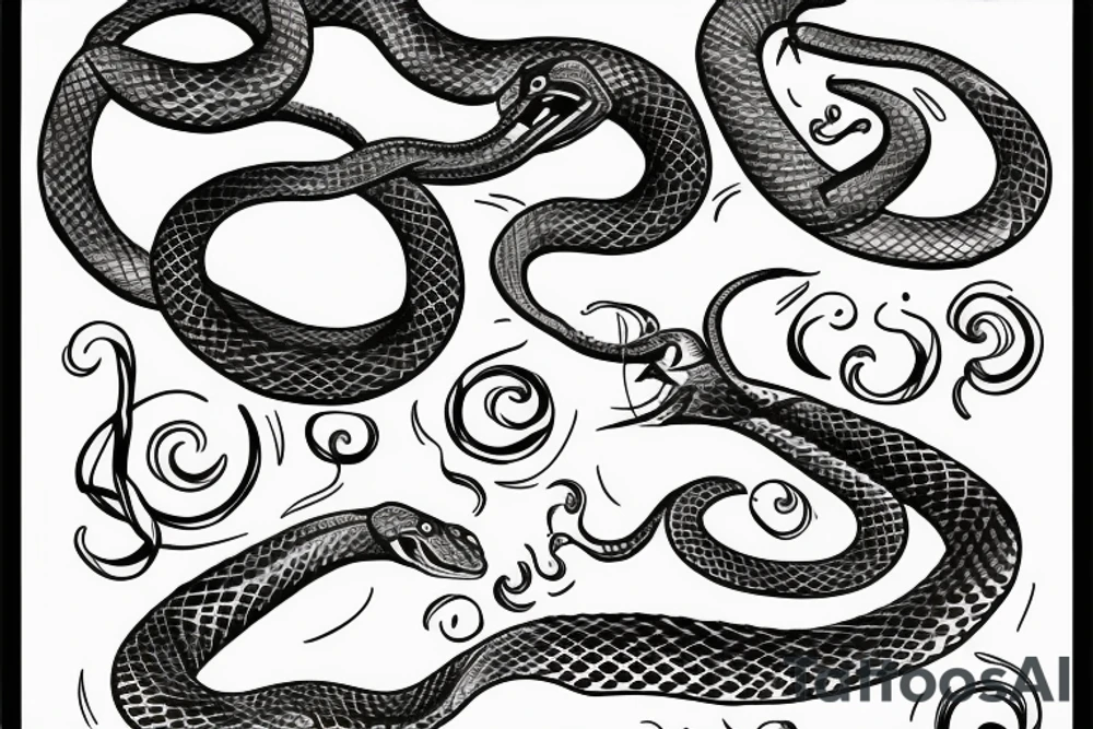Calm snake tattoo idea