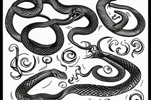 Calm snake tattoo idea