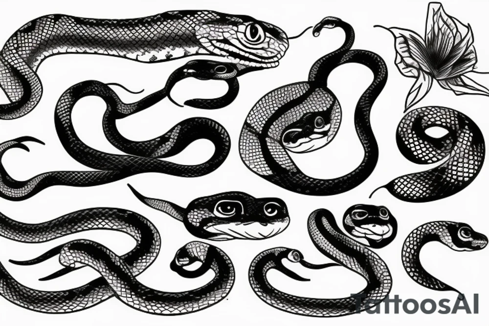 Calm snake tattoo idea