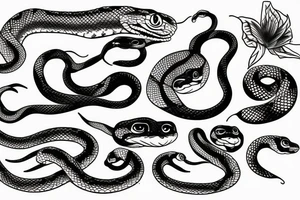 Calm snake tattoo idea