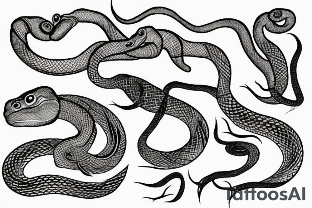 Calm snake tattoo idea