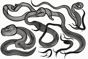 Calm snake tattoo idea