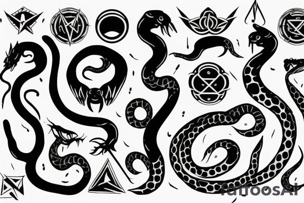 snake occultism tattoo idea