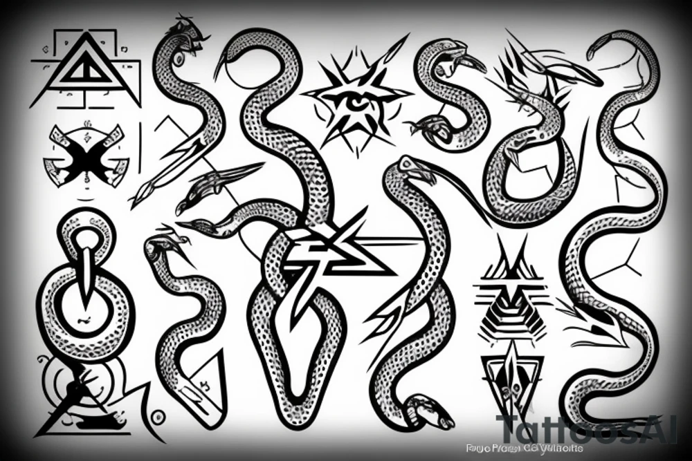 snake occultism tattoo idea